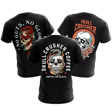 skull crusher coffee t-shirts