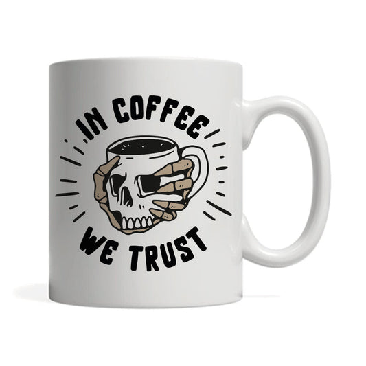 🎁 11oz White Mug - In Coffee We Trust (100% off)