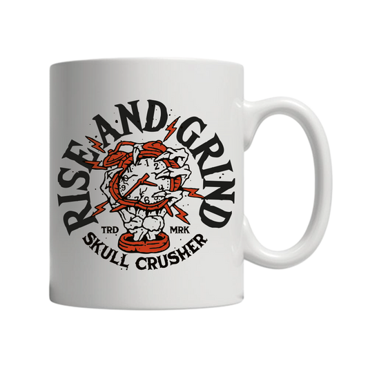 🎁 11oz White Mug - Rise & Grind (100% off)